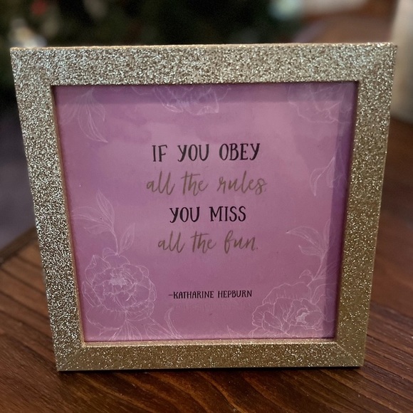 If you obey all the rules you miss all the fun” Motivational Frame - Picture 3 of 7